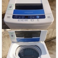 中古 洗濯機 アクア AQW-S60B 2014年製 ジャンク品...