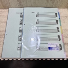 ◆KOKUYO カラー仕切カードファイル用インデックス　A3サイ...