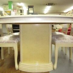 R485 ロココ調 姫家具 ダイニングセット 4人用 アンティーク 伸長式 オーバル 楕円 美品