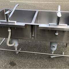 ⭐︎中古品　2槽シンク　1500×750×860mm　厨房用品⭐︎