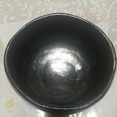 大樋焼　松山造　　加賀陶苑　黒楽抹茶茶碗　未使用　共箱あり　古美術　骨董品