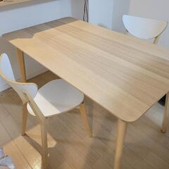 IKEA　ダイニングテーブル　椅子2脚