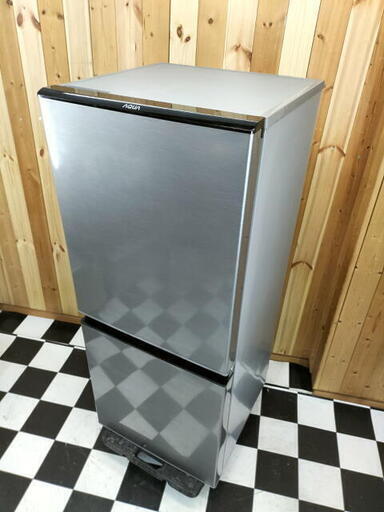 アクア　2ドア 冷凍冷蔵庫 126L　AQR-J13M  2022年 シルバー 耐熱100℃テーブル 低温フリーケース 46L大容量冷凍室