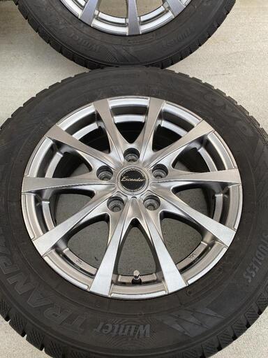 ⑥本日、限定!引き取り5000円!枚方市引き取り14800円→9800円アルミ付きタイヤ195/65R15 4本セットナット付き