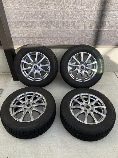 ⑥本日、限定!引き取り5000円!枚方市引き取り14800円→9800円アルミ付きタイヤ195/65R15 4本セットナット付き