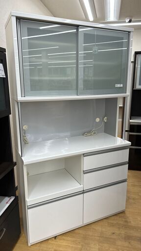 ★ジモティ割あり★　松田家具　食器棚 H204×W118×D49 クリーニング済み SJ1104