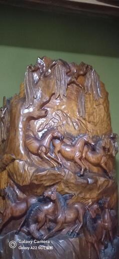 吉祥飛躍馬（真鍮に手彫り彫刻） 楽天市場】木彫り 仏像 不動明王 立像 高さ29.5cm 柘植製