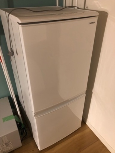 【中古美品】SHARP SJ-C14E-W 2019年製 冷凍冷蔵庫 つけかえどっちもドア