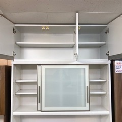 【リサイクルサービス八光　田上店　配達・設置OK】㈱ユーアイ　エナメルホワイト大型食器棚