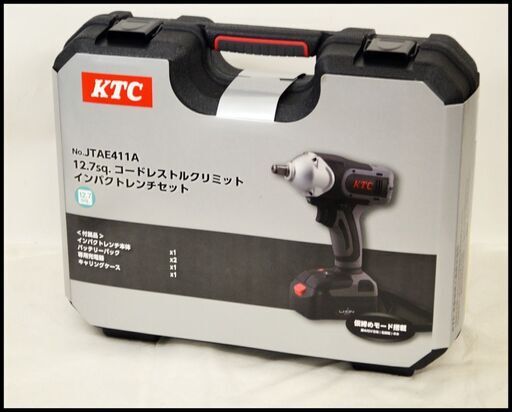 未使用 KTC 18V インパクトレンチ JTAE411A 12.7sq.コードレストルクリミットインパクトレンチセット