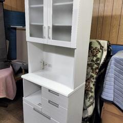只今、商談中となっております。ニトリ（NITORI)　キッチンレンジボード ホワイト 幅80cm   USED品