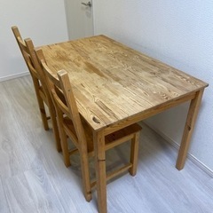 【急募〜1/20まで延長】IKEA ダイニングテーブル＆椅子2脚