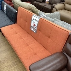 KA-49【新入荷 リサイクル品】ソファベッド オレンジ
