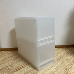 【無印良品】ポリプロピレン追加用ストッカー2個セット(連結済み)