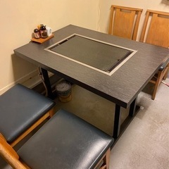 ふたつき鉄板テーブル 