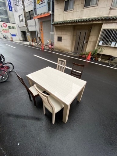 ダイニングテーブルセット大阪市内配達設置無料保証有り