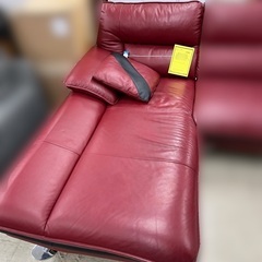 J2112 ニトリ NITORI  本革 レザーカウチソファ ロゾ4 L字ソファ レッドカラーソファ モダン ソファ クリーニング済み 新品参考価格126,500円