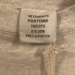 vetements ヴェトモン カットオフ スウェット 