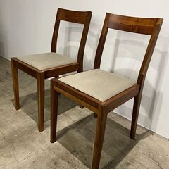 【☺︎】無印良品 ウォールナット材チェア2脚セット 送料込み 椅子 ① 値下げ/無印良品(MUJI)のウォールナット無垢材 ダイニングチェア