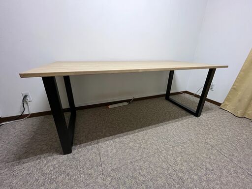引渡完了】かなでもの テーブル W180cm×D80cm アイアン脚のセット