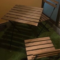 IKEA ガーデンテーブル・チェア×2