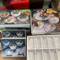 新品　ガラス器　グラス　皿