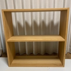 【小さな傷あり】無印良品　スタッキングシェルフ　ワイド　オーク材 スタッキングシェルフ・ワイド・2段・オーク材 | 無印良品