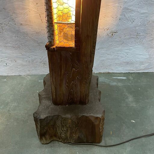 アンティーク照明 国産ビンテージ 杉材 和の風情漂う灯籠