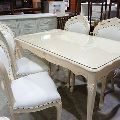 アンティーク調クラシック｜ロココ調｜ダイニング5点セット