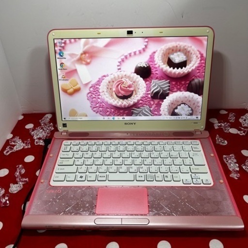 A-30/限定モデルVAIO♡ピンクのキラキラジュエリーPC