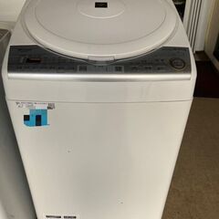 ☆中古￥23,800！【会員価格￥21,800】SHARP　8.0kg洗濯機　家電　2018年製　ES-TXSC-W型　【BA081】