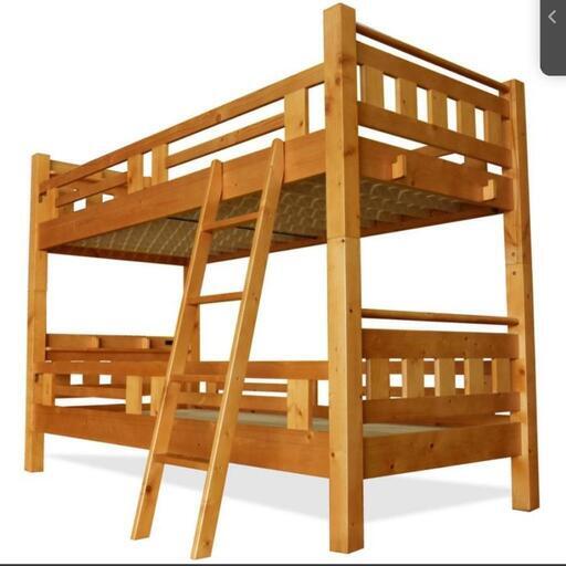 2段ベッド 二段ベッド 天然木 コンパクト 耐荷重500kg \n\n
