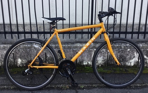 ＜消費税・防犯登録込み＞MARIN 「マリン」MUIRWOODS・クロスバイク・アルミ・26インチ・オレンジ系 変速3×8・洗車済でピカピカです♪