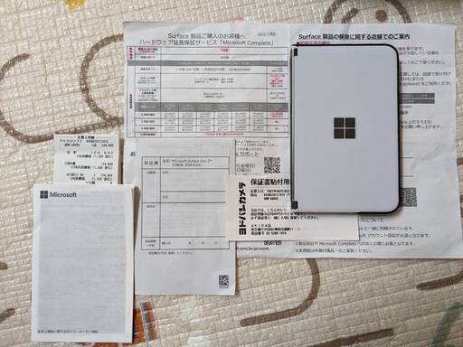 Surface Duo2 128GB 保証書＋領収書 付き リファービッシュ(新品同様品)と交換可能品