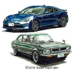 NC-427 レビン/TOYOTA86限定版画 直筆サイン額装●作家平右ヱ門