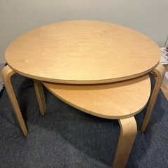 IKEA 曲木足のコーヒーテーブルセット