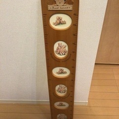 無料【未使用品】木製　フォトフレーム身長計
