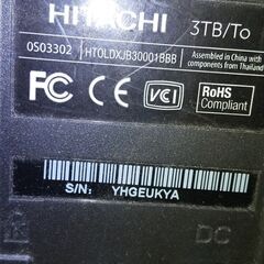 ② 外付けHDD 3TB (HITACHI)  使用時間472時...