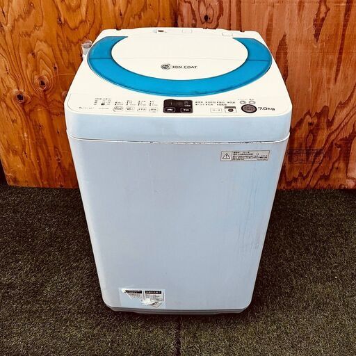 1月21～22日配送無料！④11340　SHARP 一人暮らし洗濯機 2013年製 7.0kg