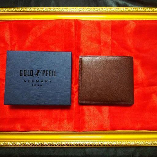 財布・メンズ・二つ折り★新品、未使用★ゴールドファイル・GPH5220・ブラウン（02）