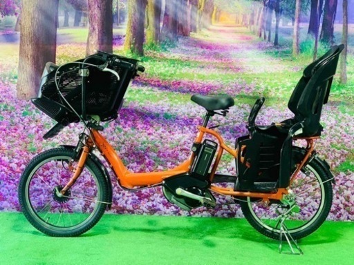 ❷ 4767子供乗せ電動自転車ブリヂストン3人乗り新品20インチ良好バッテリー