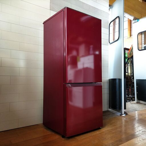 184L 2ドア 冷凍冷蔵庫 右開き ワインレッド系カラー R01017
