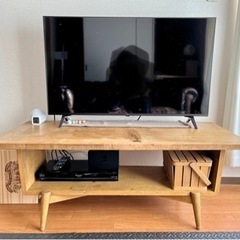 デザインが美しいヴィンテージのソファテーブル/テレビ台