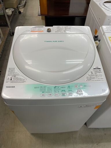洗濯機　No.5253　東芝　2013年製　4.2kg　AW-704(W)　【リサイクルショップどりーむ荒田店】