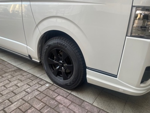 BRANDLE ブランドル S165B 6.00-15 6H/139 セミグロスブラック アイスガードSUV G075 195/80R15 200系ハイエース・200系レジアスエース