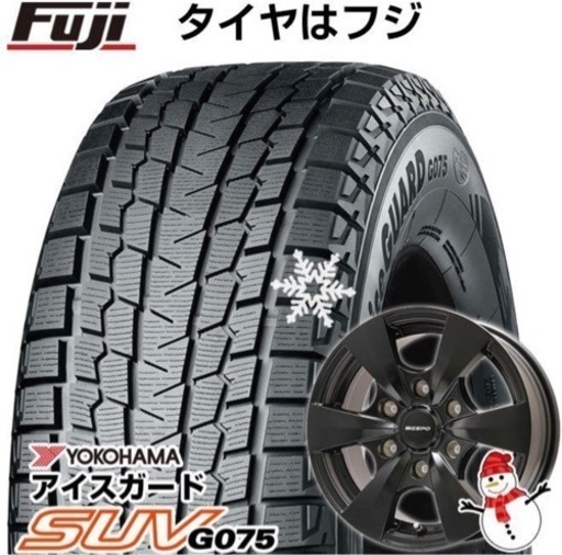 BRANDLE ブランドル S165B 6.00-15 6H/139 セミグロスブラック アイスガードSUV G075 195/80R15 200系ハイエース・200系レジアスエース