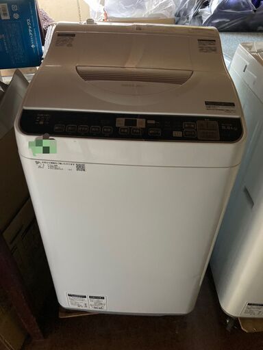 ☆中古￥15,800！【会員価格￥14,800】SHARP　5.5kg洗濯機　家電　2019年製　ES-TX5UC-W型　【BA091】