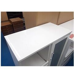 札幌【ミドルレンジボード 鏡面仕様】幅80cm ホワイト 白 エナメル 
