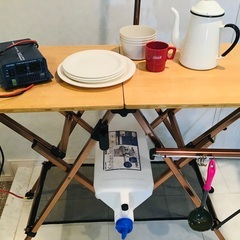 コールマンキッチンテーブルコンフォートマスターとユニフレームキッチンタンクのセット