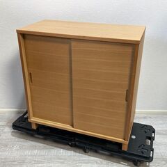 無印良品 オーク材 スライドドア キャビネット サイドボード  ...